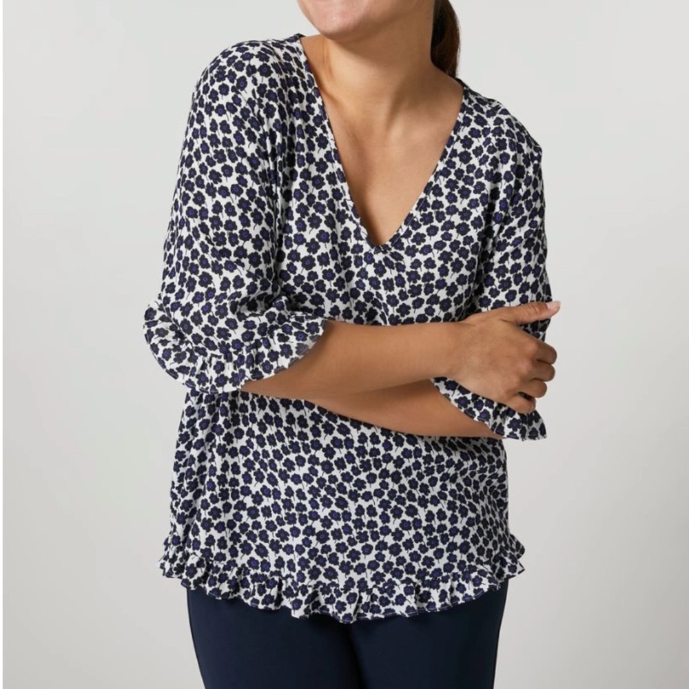 Marina Rinaldi Viscose marocain blouse